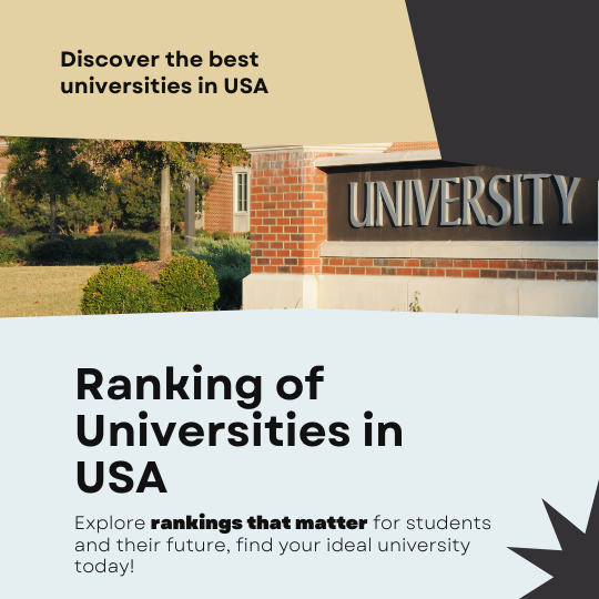 Ranking of Universities in USA